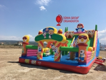 ŞİŞME OYUN PARKI KİRALAMA HAPPY WORLD 14*6*6 METRE 